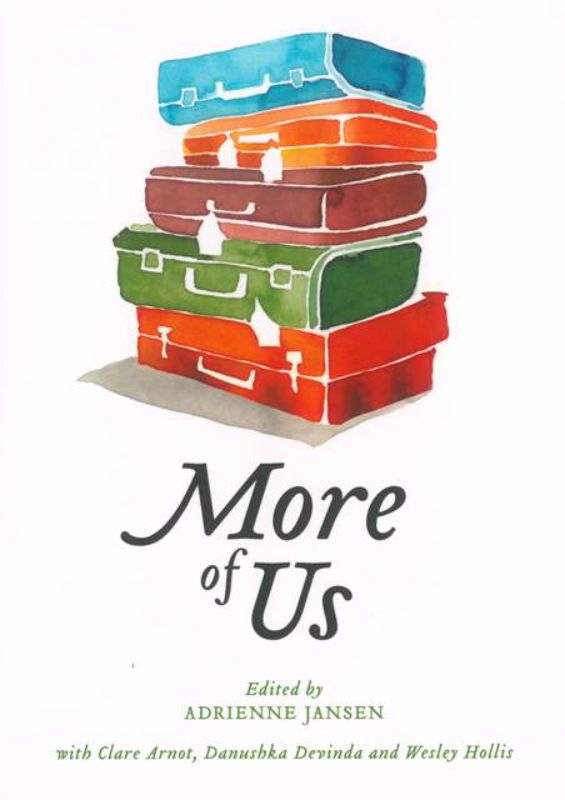 Poignant poetry collection 'More of Us' exploring migration and identity through heartfelt verses by Adrienne Jansen.