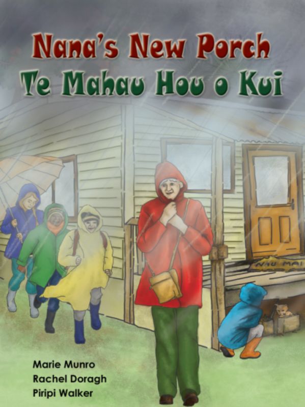 Bilingual children's book featuring Nana's imaginative back porch adventures, fostering creativity and teamwork in young readers.