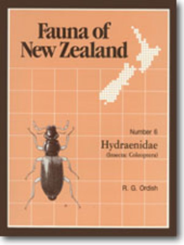 Explore the FAUNA 6 - HYDRAENIDAE paperback, a detailed guide on New Zealand's aquatic water beetles, featuring stunning illustrations.