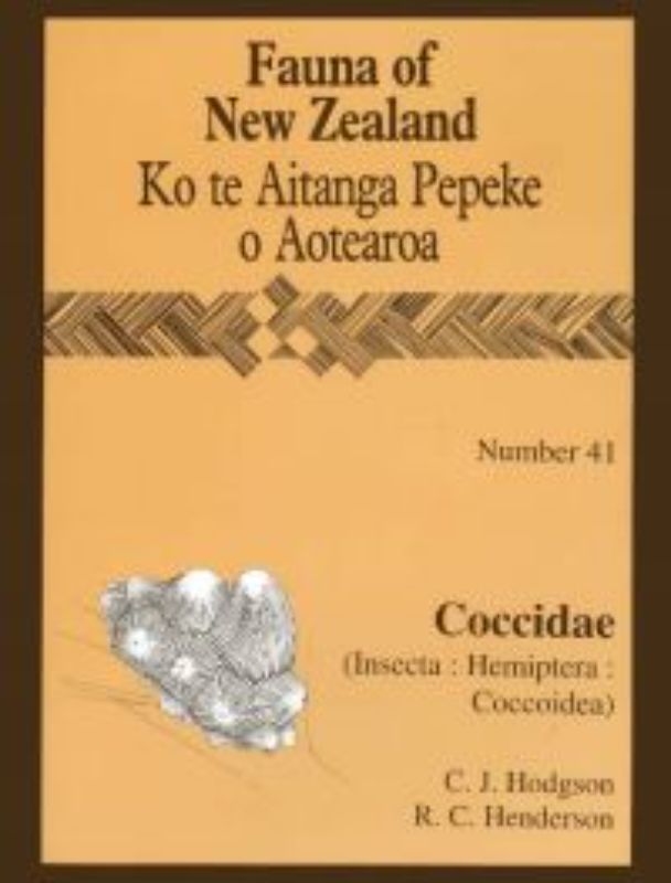 FAUNA 41 - COCCIDAE book cover, showcasing its focus on New Zealand's scale insects and their ecological significance.