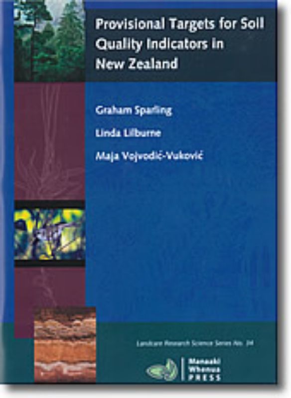 LRSS34 Provisional Targets for Soil 2 report cover by Graham Sparling, detailing soil quality assessment in New Zealand.