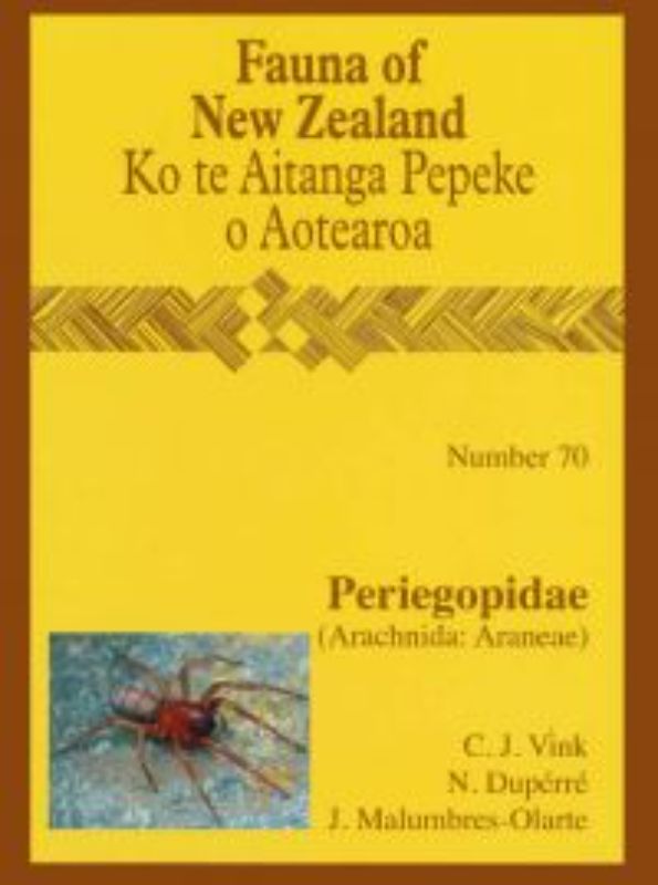 Comprehensive guide to Periegopid spiders of NZ, featuring morphology, distribution, and habitat details in a paperback format.
