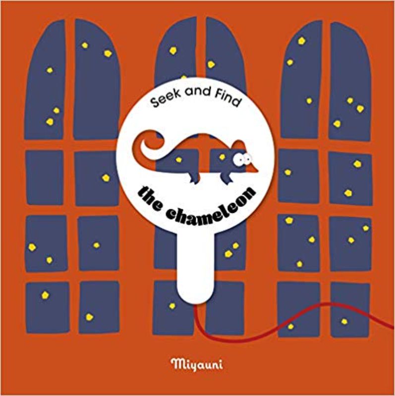 Engaging hardcover seek-and-find book featuring colorful images and hidden chameleons to enhance observation skills.