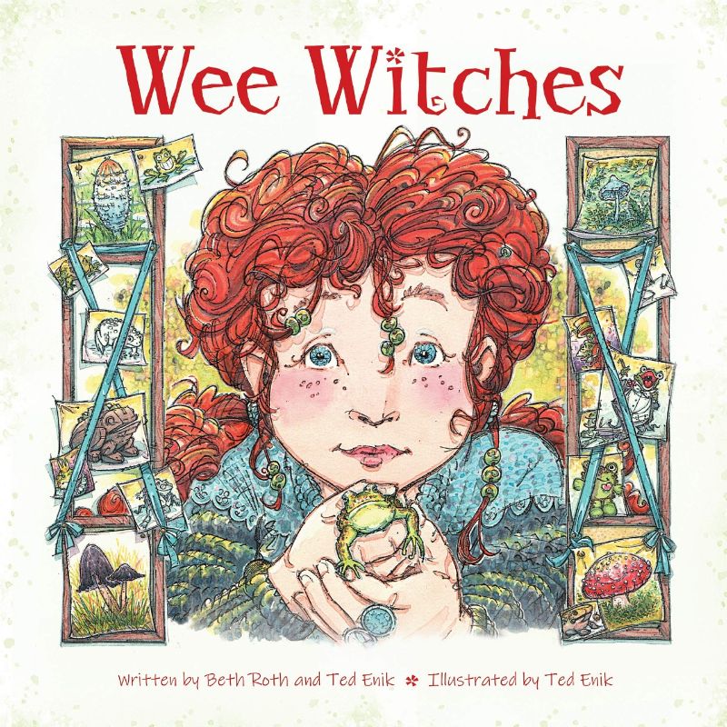 Enchanting hardback ABC primer, 'Wee Witches,' introduces Wicca through illustrated poems and nature magic for young learners.