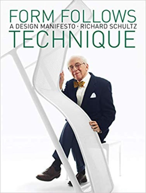 Intricate paperback 'Form Follows Technique' by Richard Schultz, exploring design evolution and material innovation.