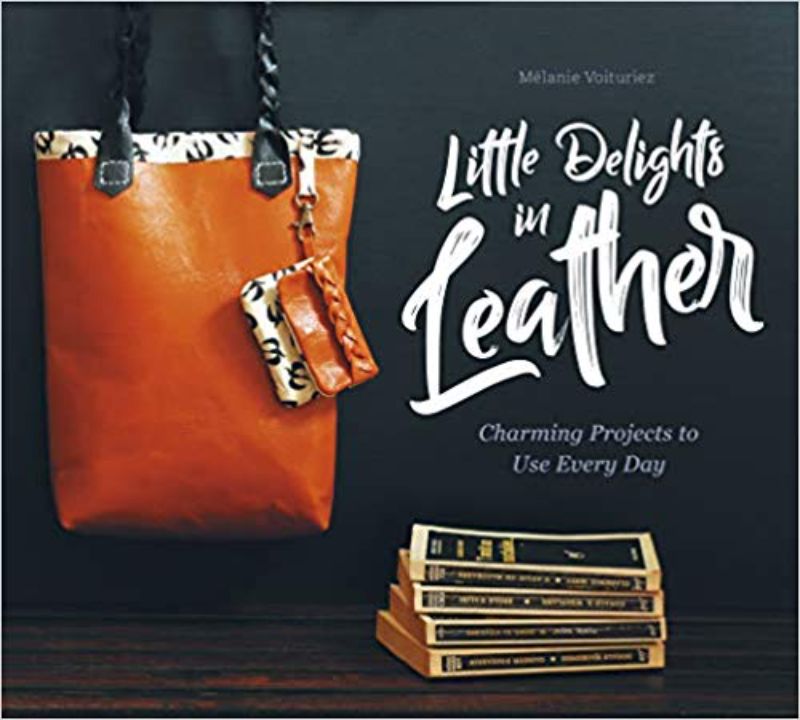 Comprehensive leather crafting guide featuring stylish projects like bracelets, mittens, and protective tablet cases.