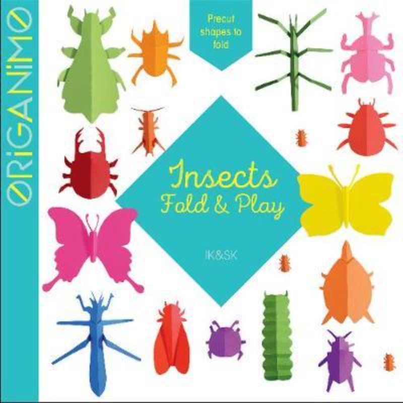 Engaging origami activity book featuring colorful insects with step-by-step instructions for all ages.