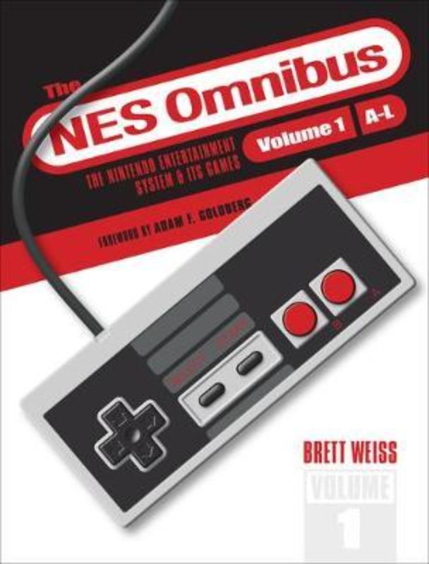 The NES Omnibus book showcasing the Nintendo Entertainment System's first half library with 350+ game insights and colorful images.