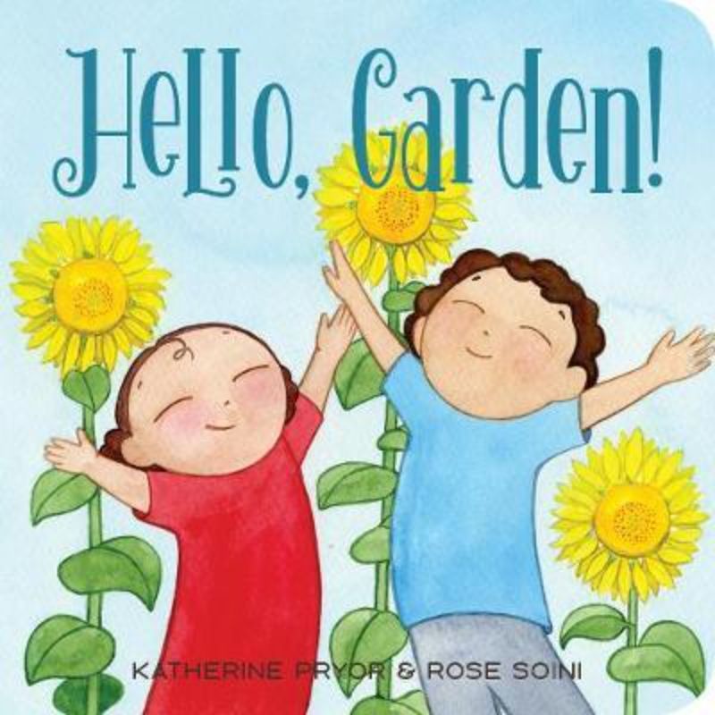 A colorful hardback book for children that explores nature, featuring delightful illustrations of gardens and friendly wildlife.