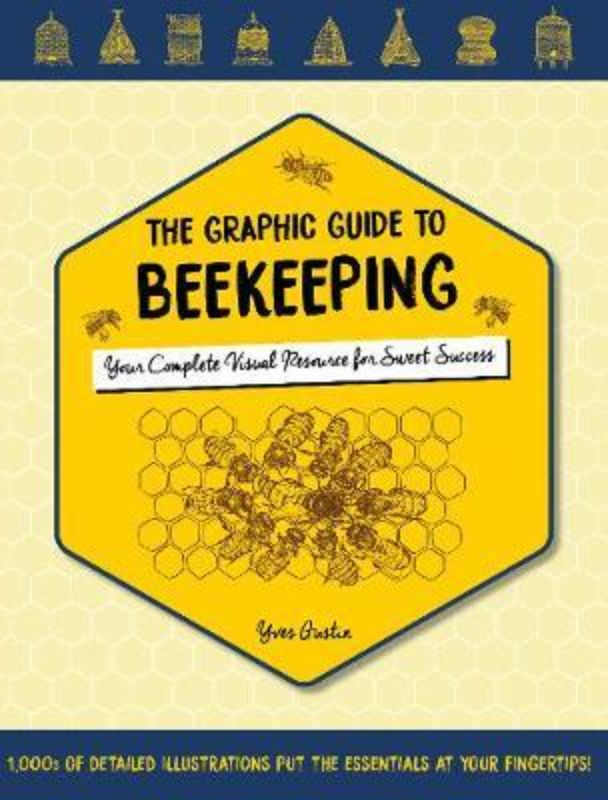 A comprehensive graphic guide to beekeeping, featuring detailed illustrations and essential knowledge for beekeepers.