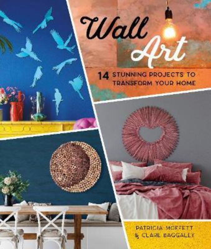 Creative guide featuring 14 innovative wall art projects with techniques like paper manipulation and laser cutting.