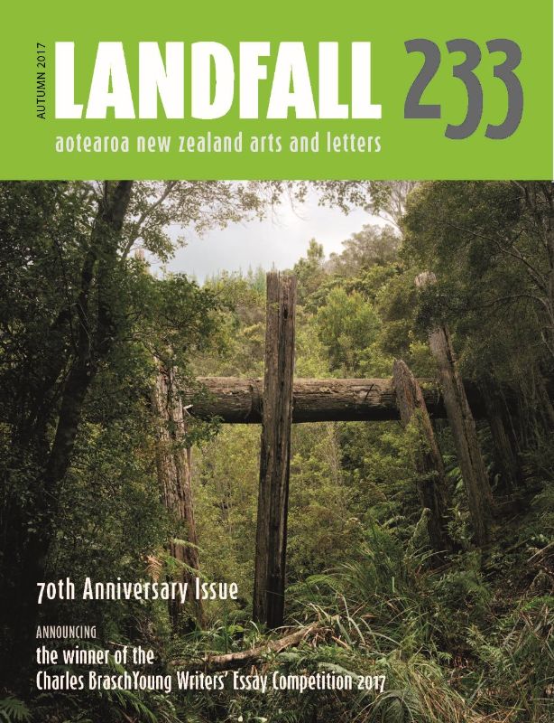 Landfall 233: A vibrant paperback collection of art and literature featuring contributions from renowned New Zealand artists and writers.