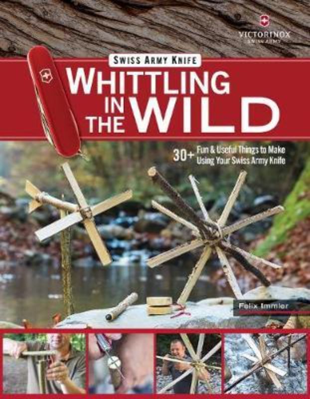 Guide to woodcraft and whittling with a Swiss Army knife, featuring 30 projects and video tutorials.