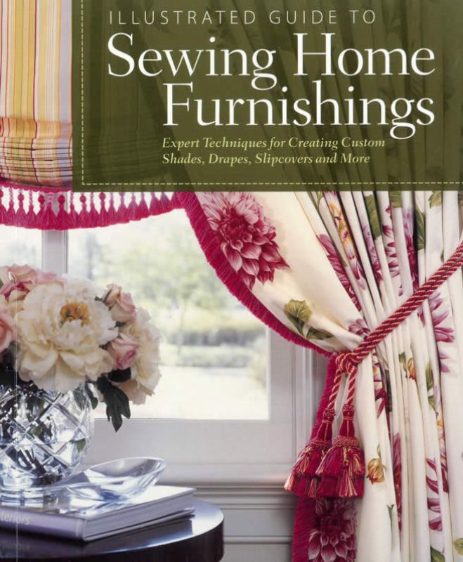 An illustrated guide showcasing easy sewing techniques for home furnishings like curtains and cushions, perfect for DIY enthusiasts.