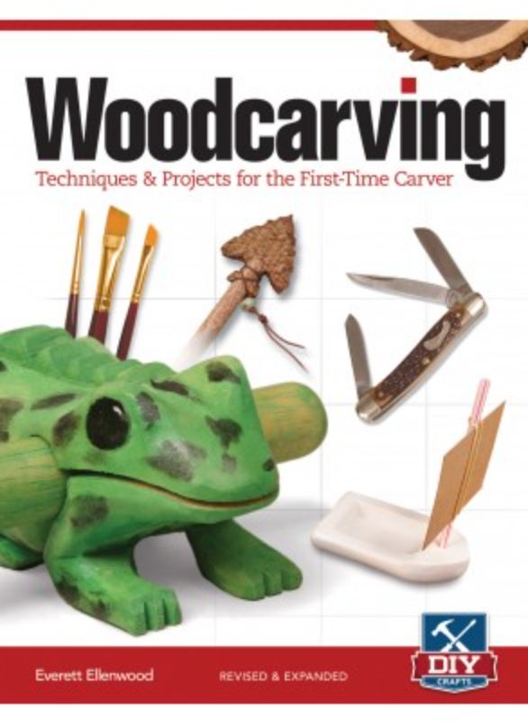Comprehensive woodcarving guide by Everett Ellenwood, featuring projects for all skill levels in a 136-page paperback format.