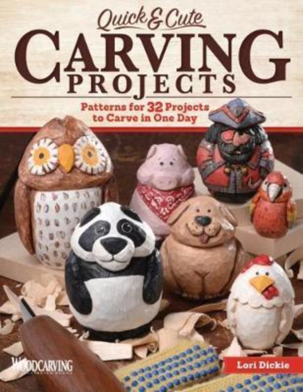 Guide to woodcarving with 44 charming projects, including festive figures and cute animals by Lori Dickie.