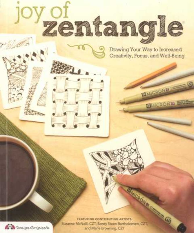 Comprehensive guide to Zentangle art with over 100 unique patterns for relaxation and creativity.