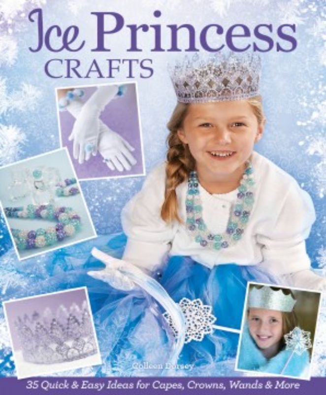 Craft guide for making enchanting winter-themed costumes with projects like capes, crowns, and wands, inspiring creativity.