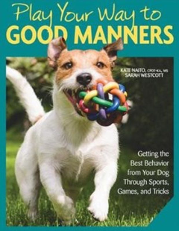Play Your Way to Good Manners book cover featuring playful dog training techniques and positive reinforcement strategies.