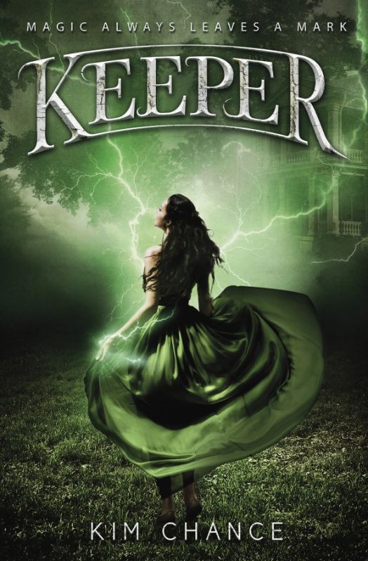 Book cover of 'Keeper' featuring a young witch and mystical elements, encapsulating magic and adventure themes.
