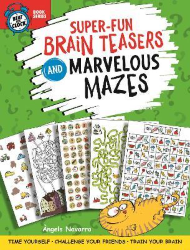Activity book with 50 fun puzzles and mazes for kids to enhance problem-solving skills and creativity.