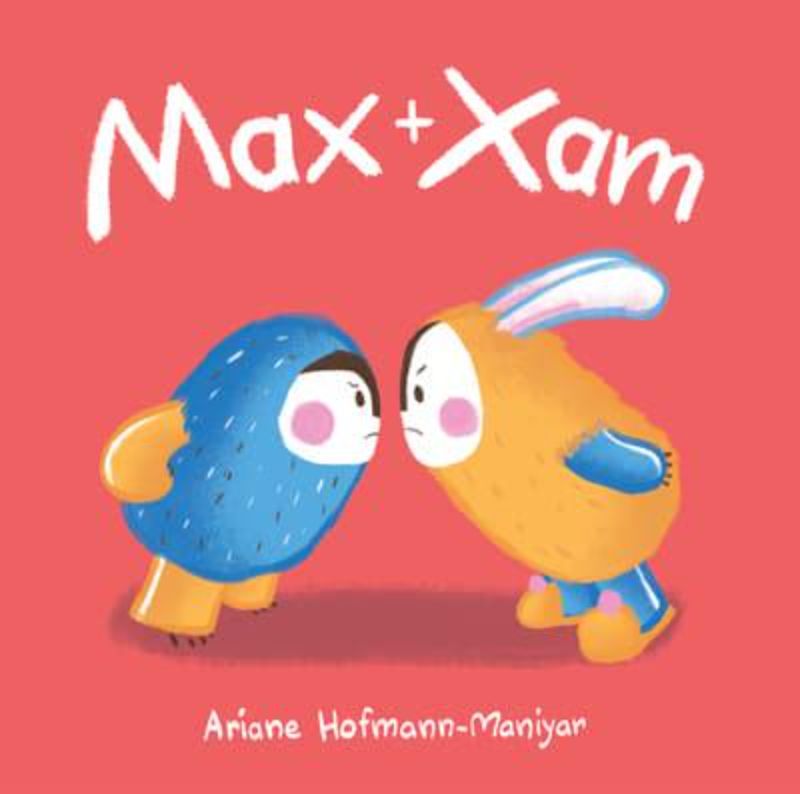 Max and Xam cover illustration, showcasing two friends in a colorful, whimsical adventure about friendship and rivalry.