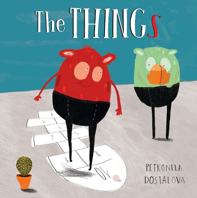 Whimsical children's book 'The Thing' by Petronela Dostalova, exploring friendship with vibrant illustrations and a heartwarming message.