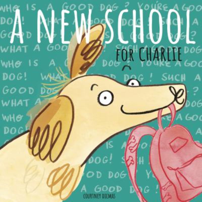 Children's book 'A New School for Charlie' features whimsical illustrations of a boy's adventure in a cat-filled school.