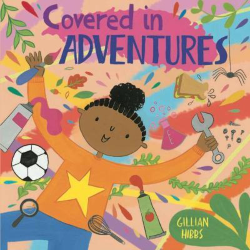 Children's book 'Covered In Adventures' featuring Sasha's nostalgic journey through childhood memories and imagination.