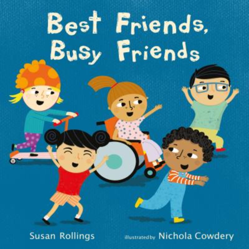 Vibrant read-aloud storybook celebrating diverse friendships with lively illustrations and rhymes for ages 3-7.