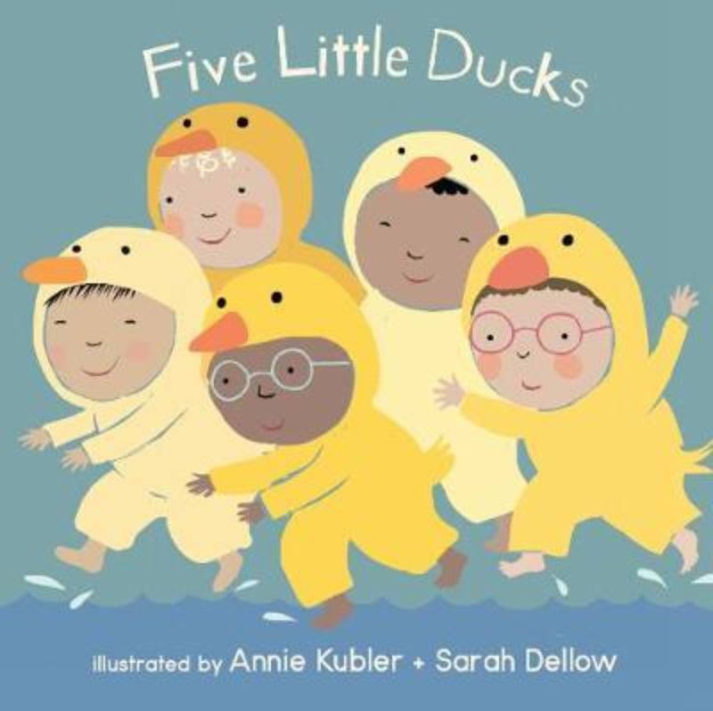 Hardback children's book 'Baby Rhyme Time: Five Little Ducks' features engaging illustrations and promotes language development for babies.