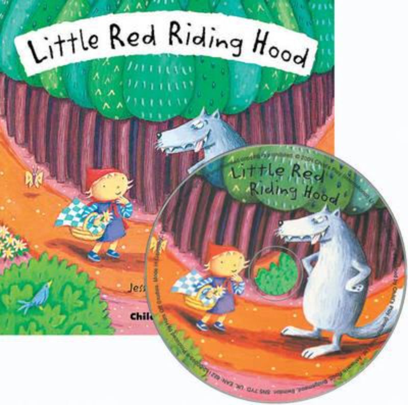 Interactive Little Red Riding Hood fairy tale book with lift-up flaps and CD for an engaging storytelling experience.