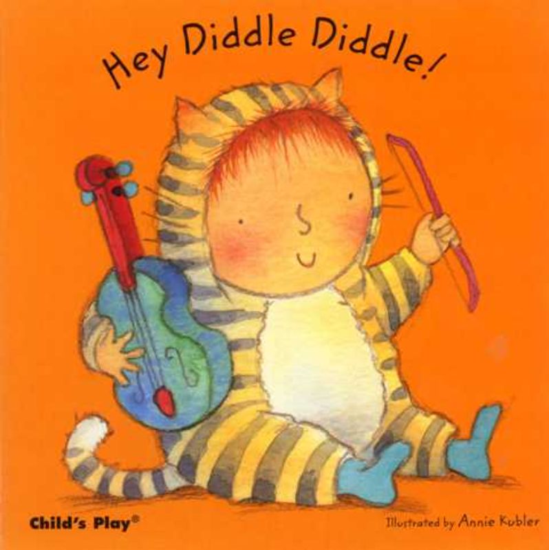 Durable 'Hey Diddle Diddle' board book introducing nursery rhymes with vibrant illustrations for babies' early literacy and bonding.