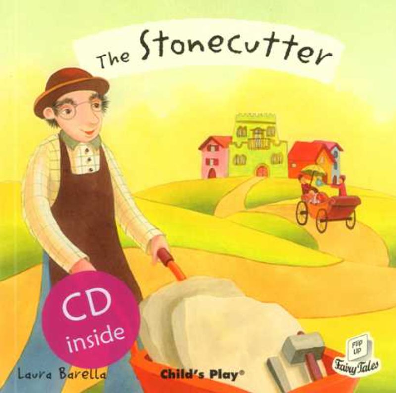 Enchanting illustrated paperback 'The Stonecutter' by Laura Barella, featuring interactive flaps and a captivating fairy tale journey.