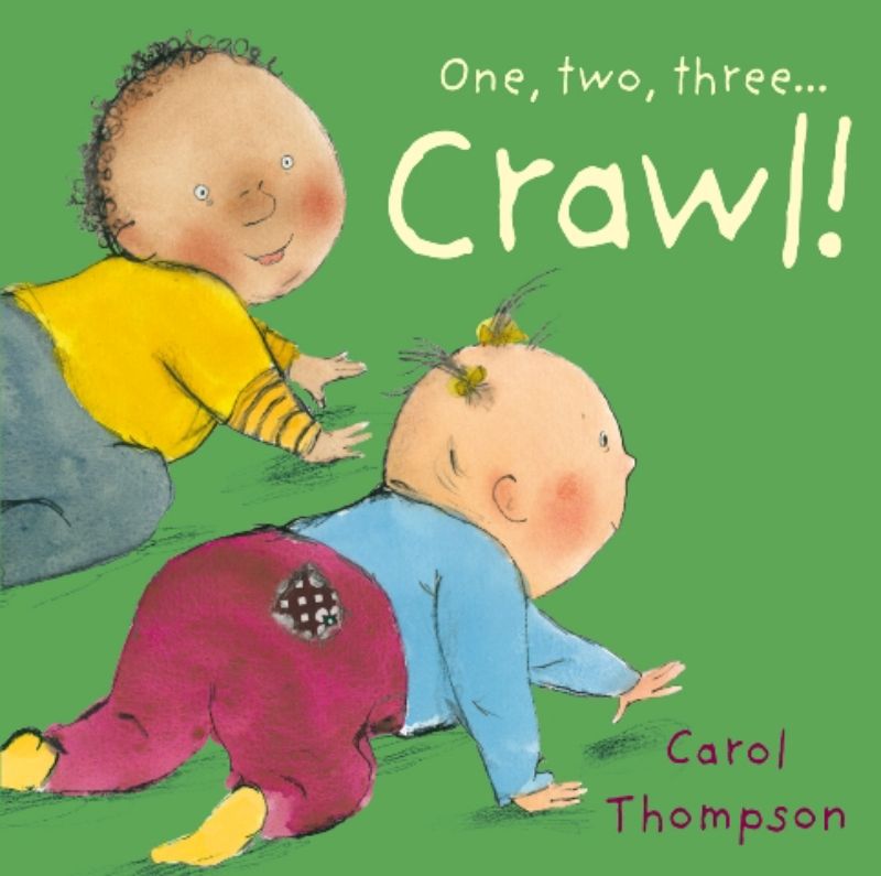 Colorful hardback children's book promoting active play and physical development, featuring engaging illustrations by Carol Thompson.