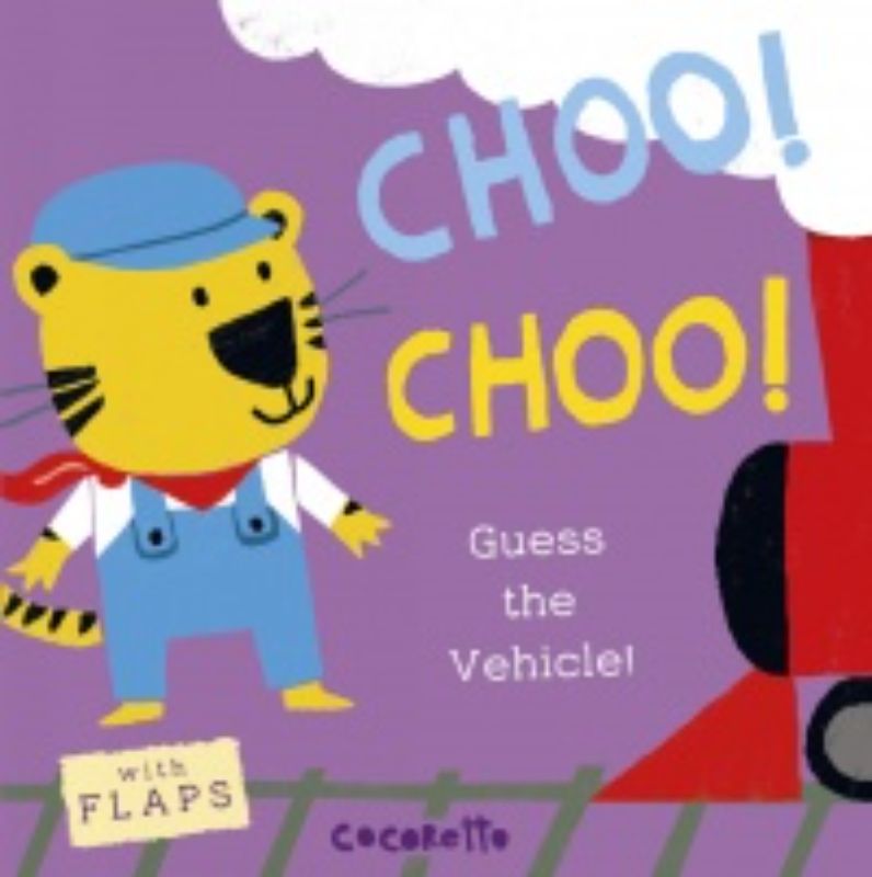 Hardback children's book with vibrant illustrations and interactive lift-the-flap features about various vehicles.