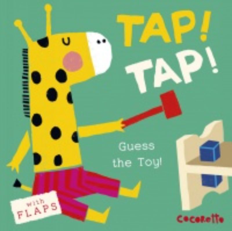 Interactive hardback book for toddlers with flaps revealing toys and sounds, encouraging guessing and memory skills.