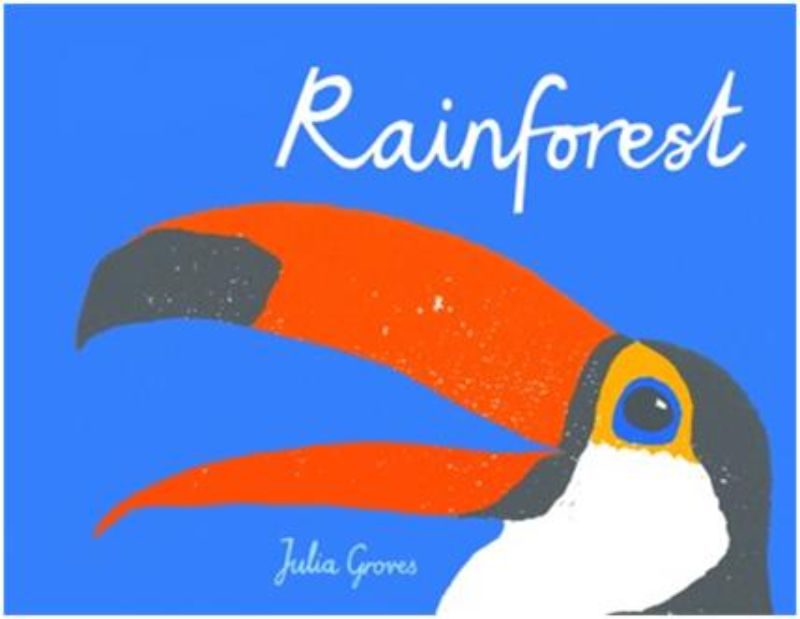 Beautifully illustrated paperback 'Rainforest' showcases vibrant wildlife and promotes habitat conservation for young readers.