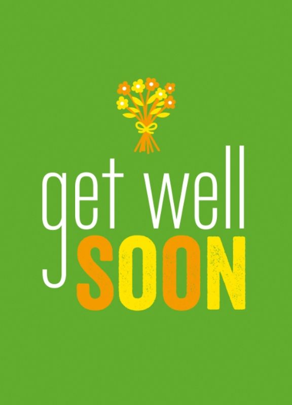Hardback 'Get Well Soon' book with 96 pages of motivational quotes for uplifting loved ones during recovery.