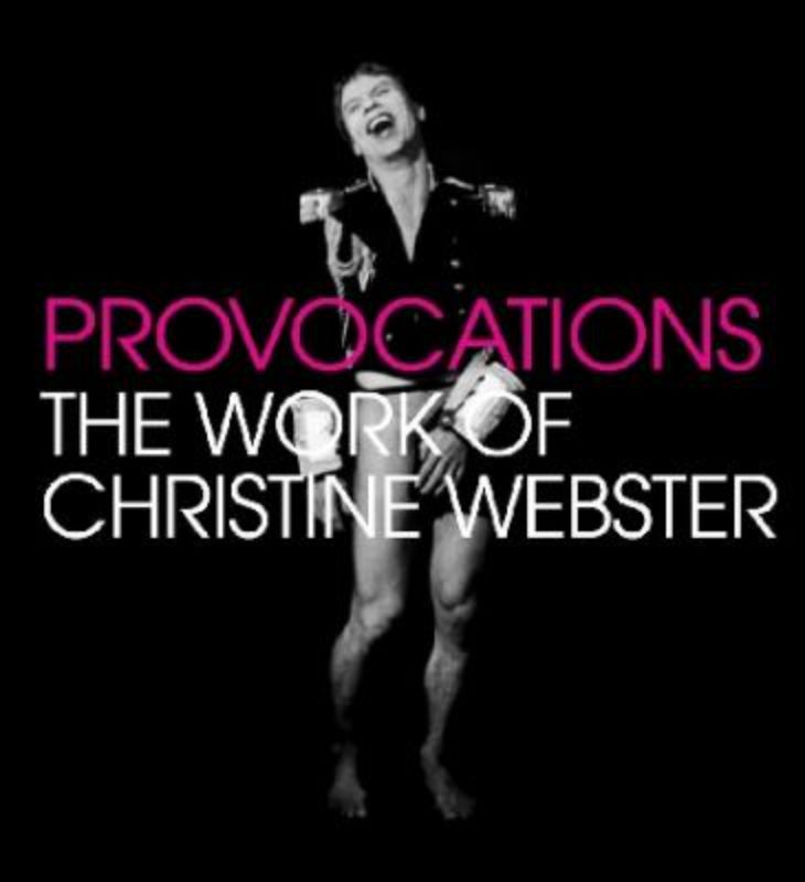 Cover of 'Provocations: The Work of Christine Webster', showcasing powerful modern art themes and imagery.