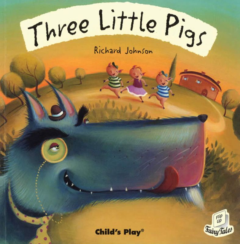 Interactive 'Three Little Pigs' softcover book with lift-up flaps, enhancing early literacy and storytime adventures for kids.