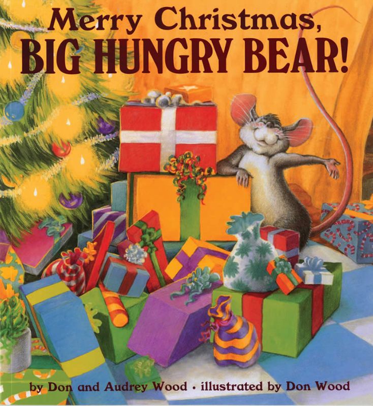 Cover of 'Merry Christmas Big Hungry Bear!', a children's book about generosity and friendship during Christmas celebrations.