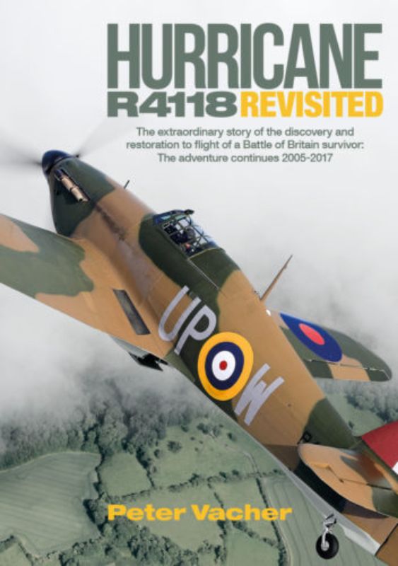 Enhanced hardcover edition detailing the history and restoration of the Hurricane R4118 with stunning photography and personal accounts.