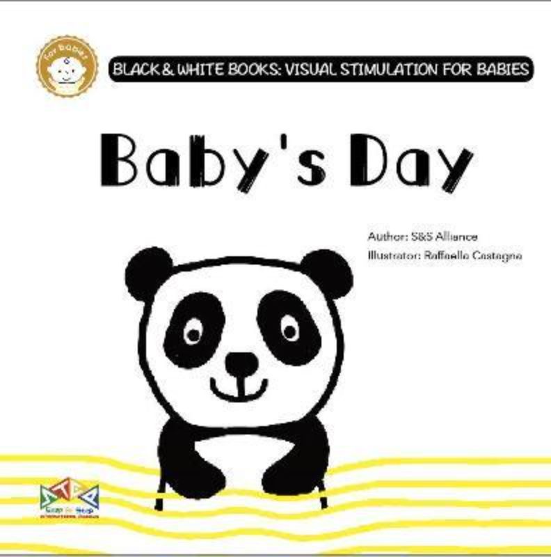 High-contrast board book for toddlers featuring interactive tabs and 8 pages of engaging visuals for early development.