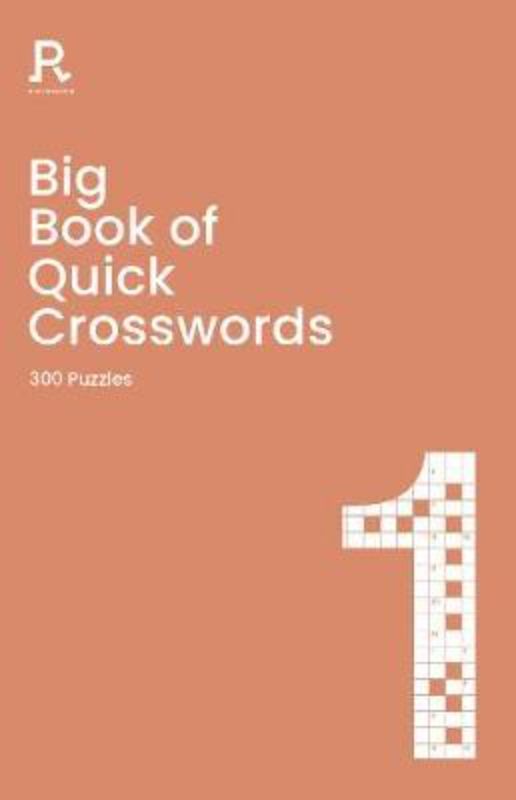 A portable paperback filled with 300 quick crossword puzzles for word enthusiasts, featuring straightforward clues.