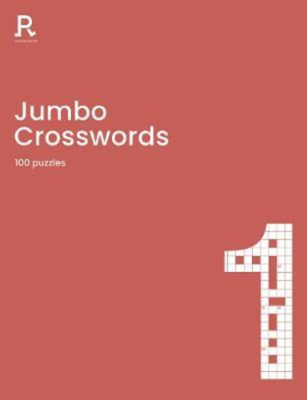 Jumbo Crosswords Book 1 featuring 100 easy-to-read puzzles with large grids, ideal for adults and seniors to enjoy.