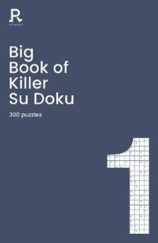 Big Book of Killer Sudoku Book 1 with 300 puzzles arranged by difficulty; perfect for puzzle enthusiasts and travelers.