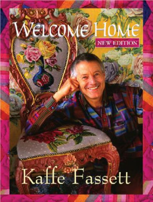 A vibrant crafting book by Kaffe Fassett featuring 128 pages of colorful designs and projects for home decor.