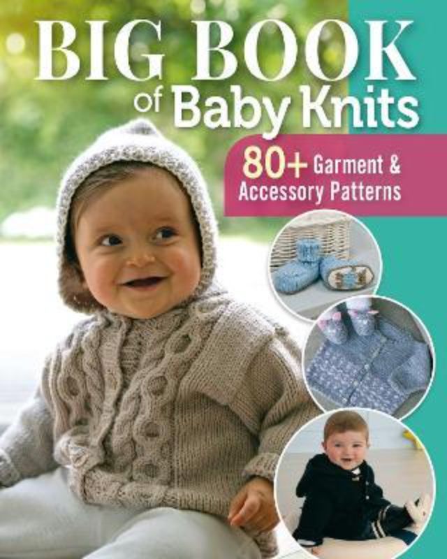 Comprehensive baby knitting book featuring 56 projects, clear patterns, and tips for all skill levels.