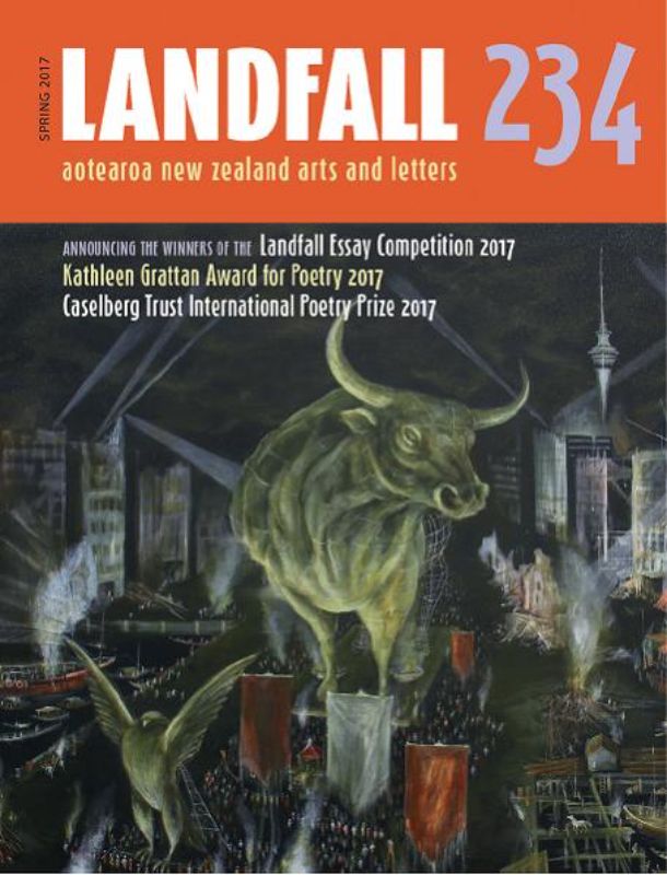 Landfall 234 anthology, edited by David Eggleton, featuring award-winning poetry and essays from New Zealand's literary scene.